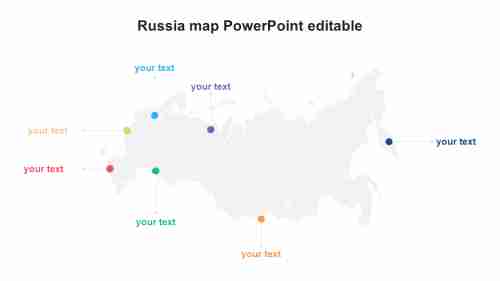 Russia map PowerPoint editable
